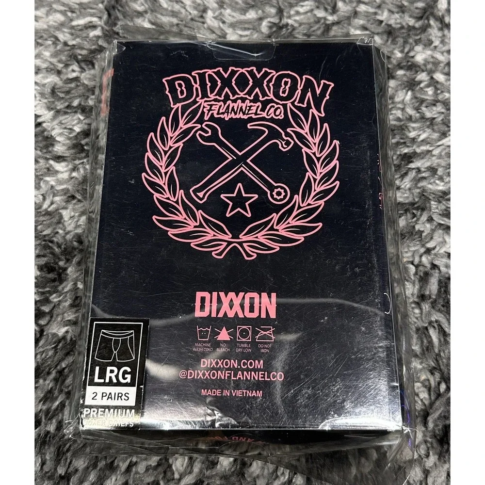 Dixxon Boxer Briefs Mens Large Black Pink 2 Pack Tropical Flamingo Underwear New